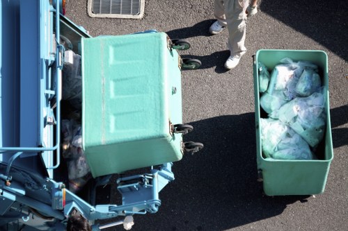 Sorted recyclables ready for delivery to a local transfer station